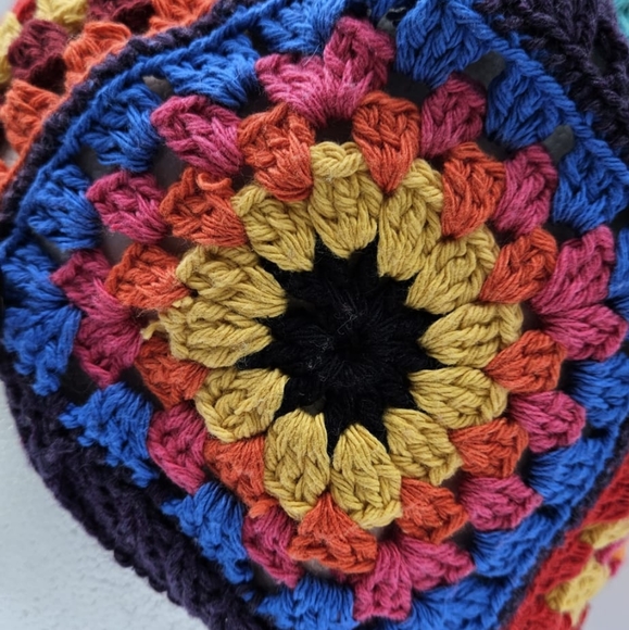%100 Handmade  Granny Square Crochet 🧶 Colorful of Purple  Women's Beanie - Picture 13 of 15
